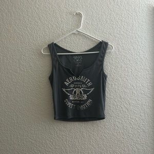 Forever 21 Aerosmith cropped tank